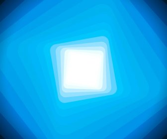 青い正方形の回転の抽象的な背景