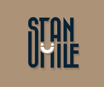 Stan Smile Logotype Stylized Smiley Texts Decor