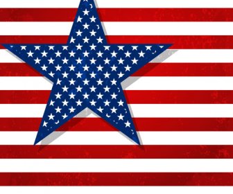 Star And Stripe Background Vector