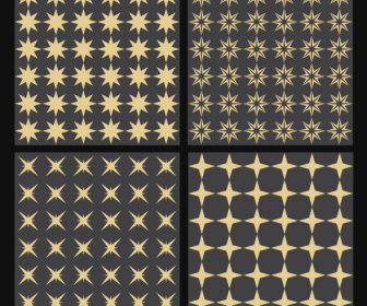 Stars Background Templates Classical Flat Repeating Decor