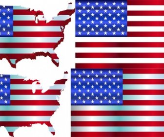 미국 국기 및 지도 그림으로 설정 하는 정체성