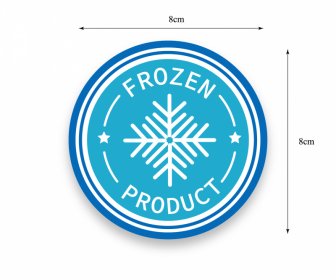 Adesivo De Alimentos Congelados Modelo Elegante Design De Círculo Simétrico Plano