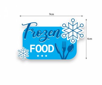 sticker frozen food template flat classical tableware snowflakes outline