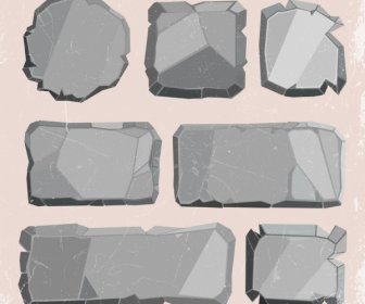 Fondo Brillante Diseño Retro Piedras De Formas En 3D