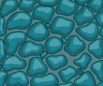 Design Clássico Azul Escuro De Fundo De Parede De Pedras