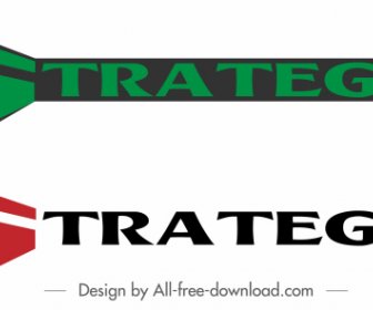 Strategy Sign Templates Texts Decor Arrow Target Shape