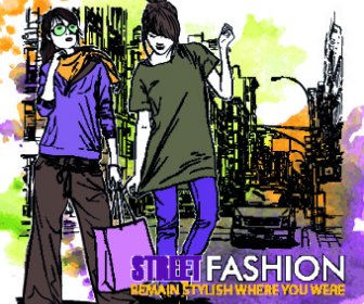 Street-Fashion Design Elemente Vektor