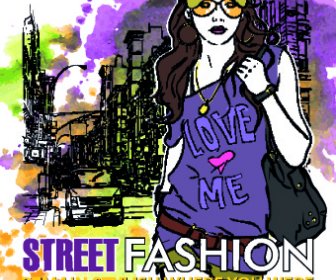 ストリート ・ ファッション デザイン要素ベクトル