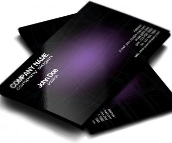 Stylish Dark Purple Free Business Card Template