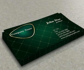 スタイリッシュなグリーン ビジネス カード テンプレート