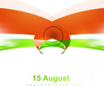 Dzień Republiki Stylowe Flagi Indii Piękne Fala Projekt Sztuka Wektor