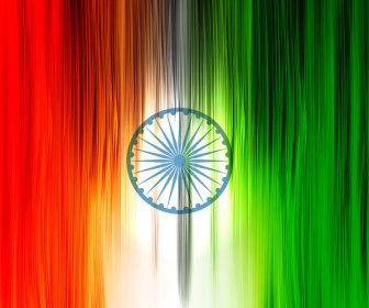 Día De La República De Bandera India Con Estilo Hermoso Arte De Onda Tricolor Diseño Vector