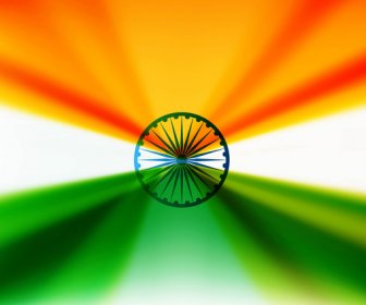 Stilvolle Indische Flagge Republik Tag Schöne Tricolor Welle Designkunst Vektor