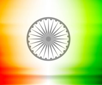 Dia Da República De Bandeira Indiana Elegante Belo Arte De Desenho De Onda Tricolor Vector