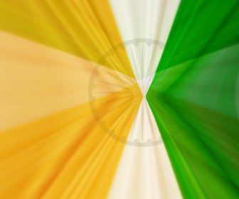 時尚印度國旗共和日美麗的三色波設計藝術向量