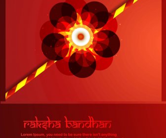 Stylish Raksha Bandhan Colorful Rakhi Background Vector
