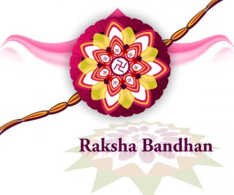 Stylish Raksha Bandhan Hindu Festival Bright Colorful Background Vector
