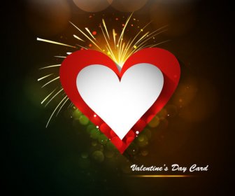 Bergaya Valentine Hari Kartu Elemen Vektor