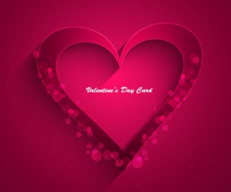 Bergaya Valentine Hari Kartu Elemen Vektor