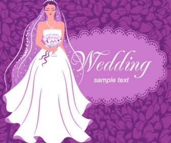 Stilvolle Hochzeit Karte Design-Elemente