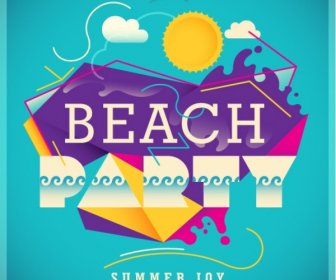 夏日沙灘派對海報