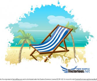 Summer Beach Vector Background