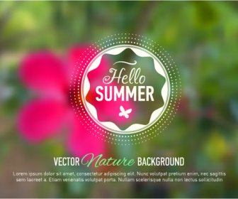 Summer Flower With Blurred Background Vector