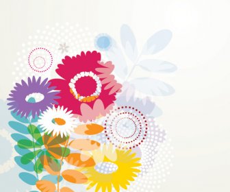 Summer Flowers Vector Graphic