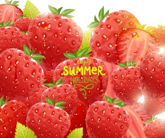 Vector Backgrounds De Frutas De Verão