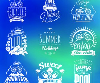 Summer Holidays Logos Creative Vector