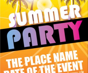 дизайн плаката для летней вечеринки