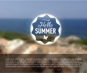 Summer Sea Blurs Background Vector