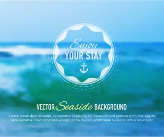 Summer Sea Blurs Background Vector