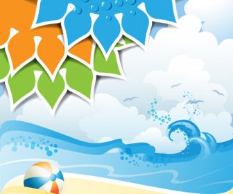 Summer Sunny Vector Backgrounds
