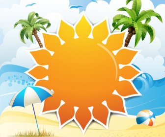 Summer Sunny Vector Backgrounds