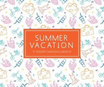 Sommerurlaub Vektormuster