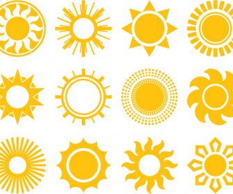 Elementos De Design De ícones De Sol