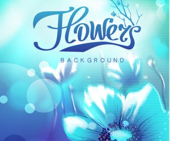 Sunlight And Flower Shiny Background Vector