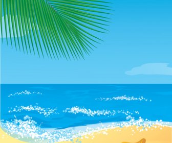 Sunny Beach Design Vector Background