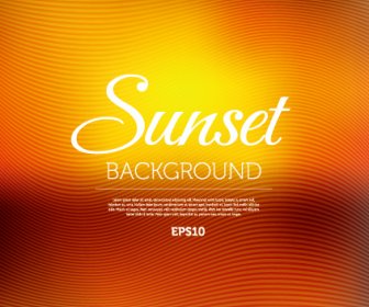 Sunset Abstract Blurred Background Vector