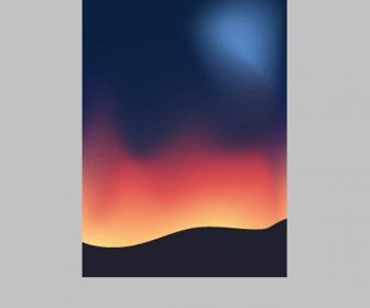 日没のベクトルの背景
