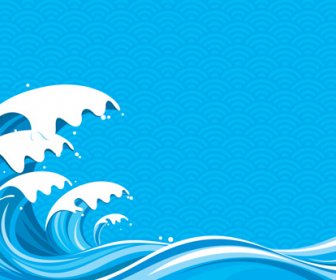 Surging Sea Wave Vector Backgrounds