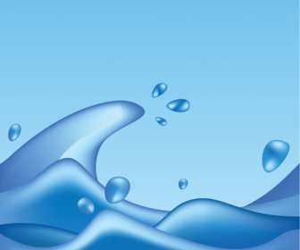 Surging Sea Wave Vector Backgrounds