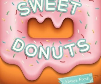 Sweet Donuts Design Elements Vector