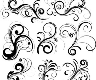 Swirls Decor Design Vector Set