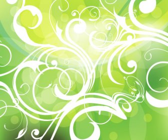 Swirly Abstract Green Background