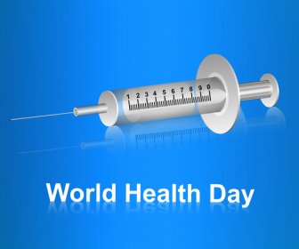 Spritze Für Welt Gesundheit Tag Medizinischen Symbol Konzept Hintergrund