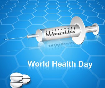 Spritze Für Welt Gesundheit Tag Medizinischen Symbol Konzept Hintergrund