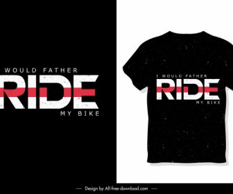 T Shirt Template Texts Decor Dark Black Design