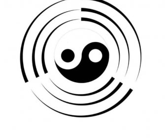 Symbole Vectoriel De Tai Chi Ying Yang